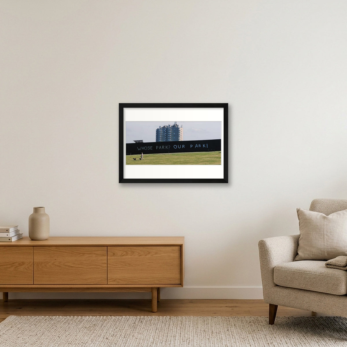 Whose Park? Our Park! Part II — A3 (42×30cm, 17×12") Black Frame