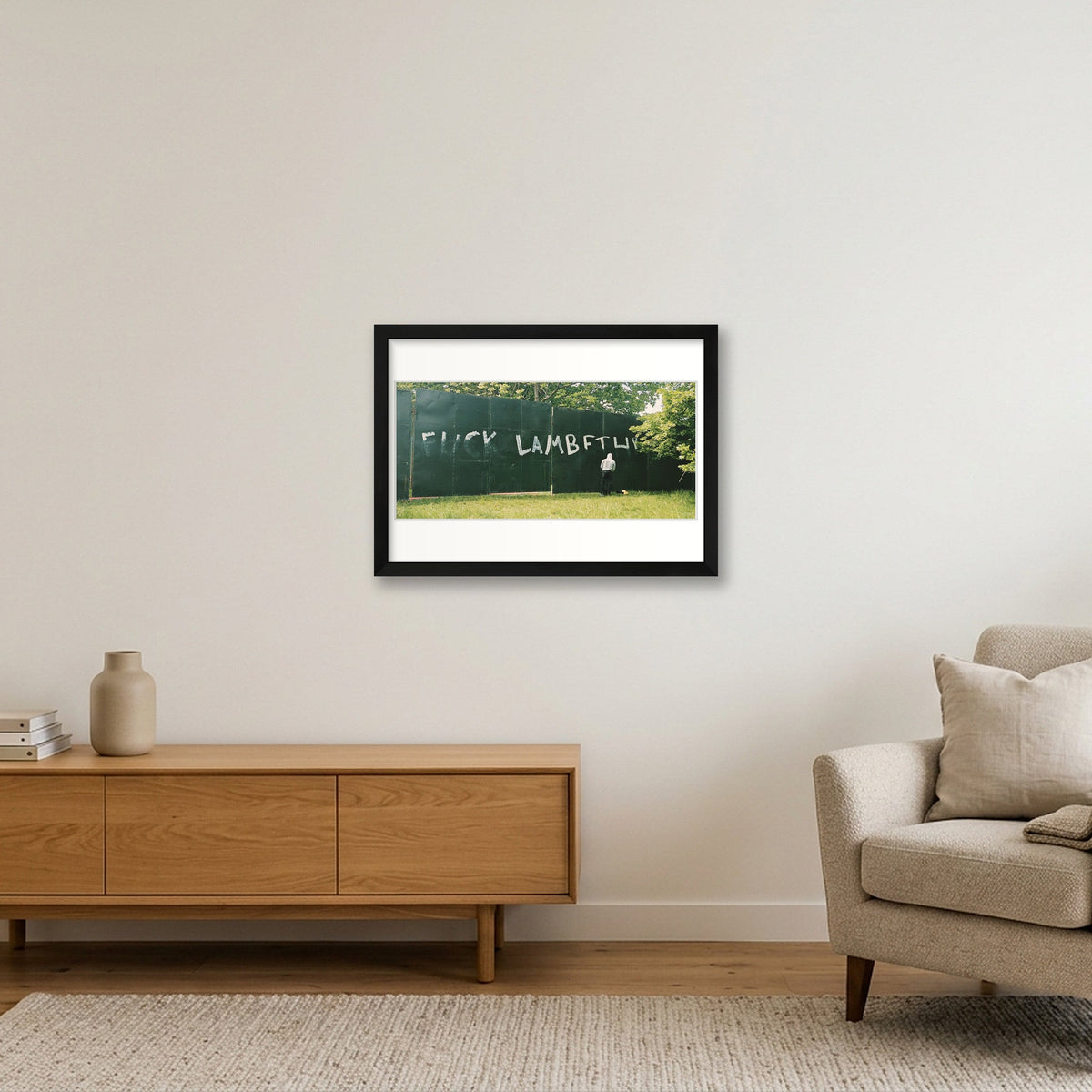 F*** Lambeth — A3 (42×30cm, 17×12") Black Frame