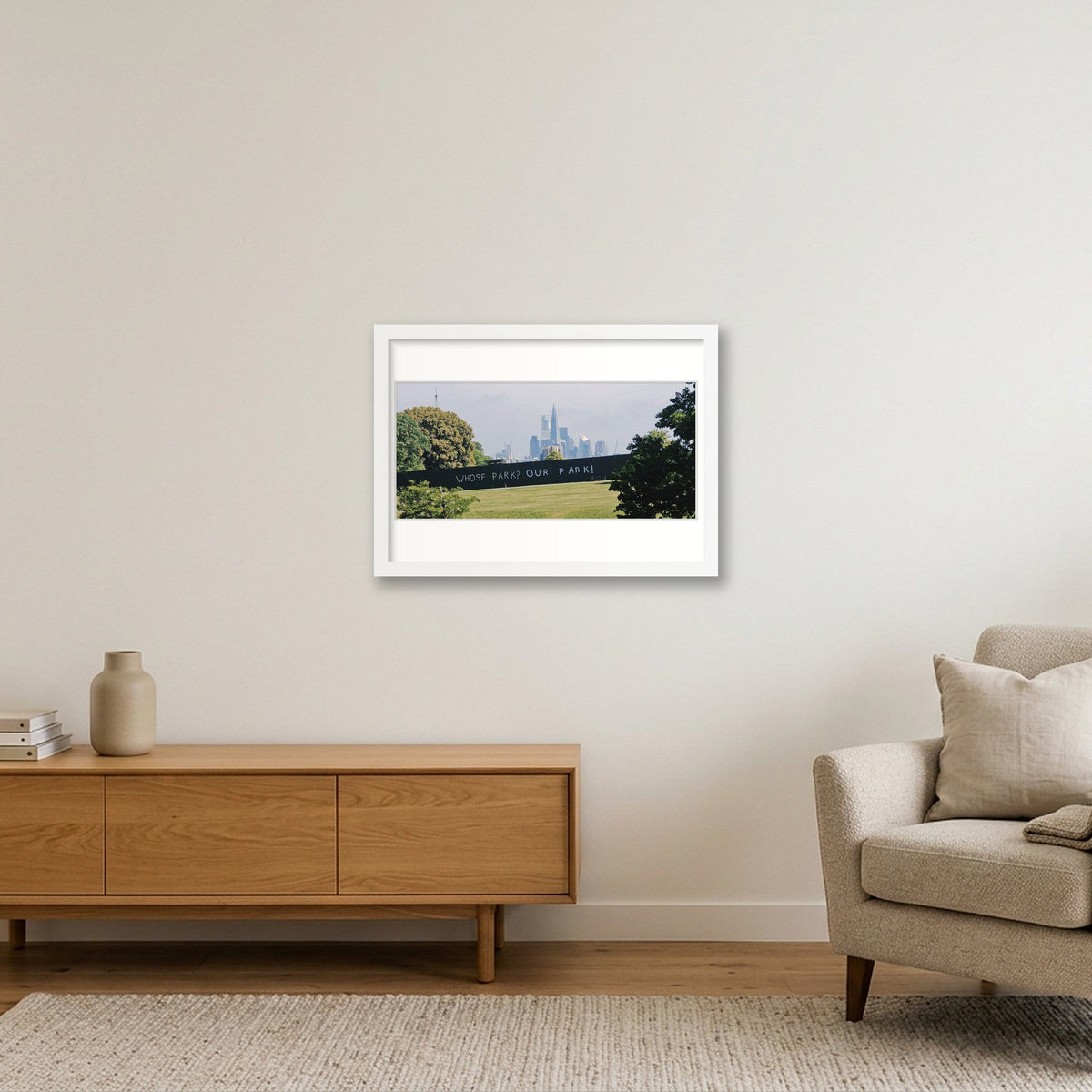Whose Park? Our Park! — A3 (42×30cm, 17×12") White Frame