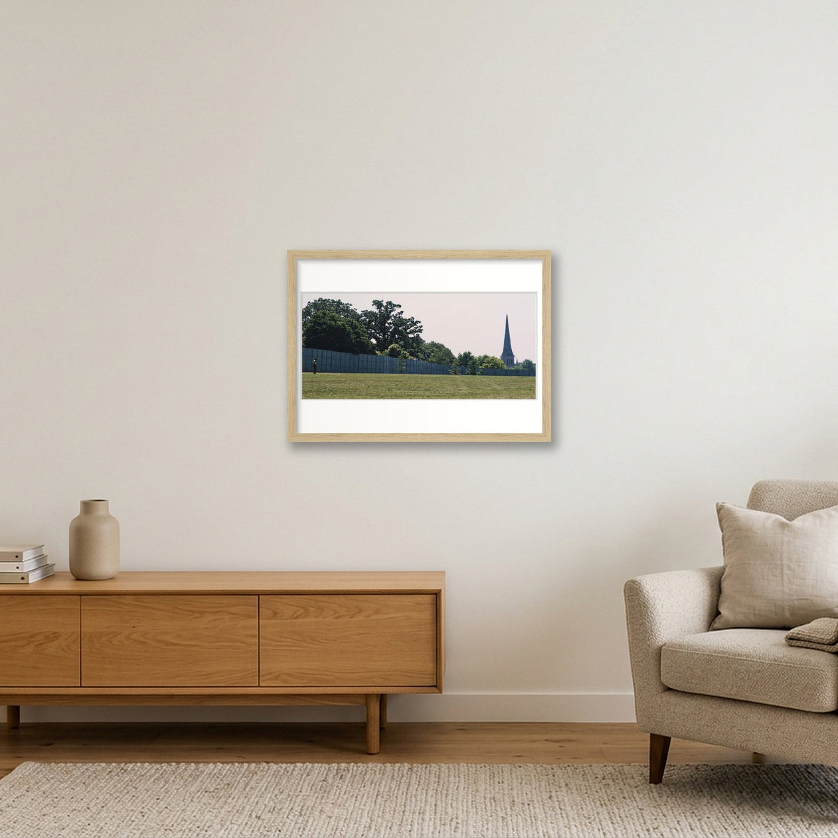The Walled Off Park — A3 (42×30cm, 17×12") Oak Frame