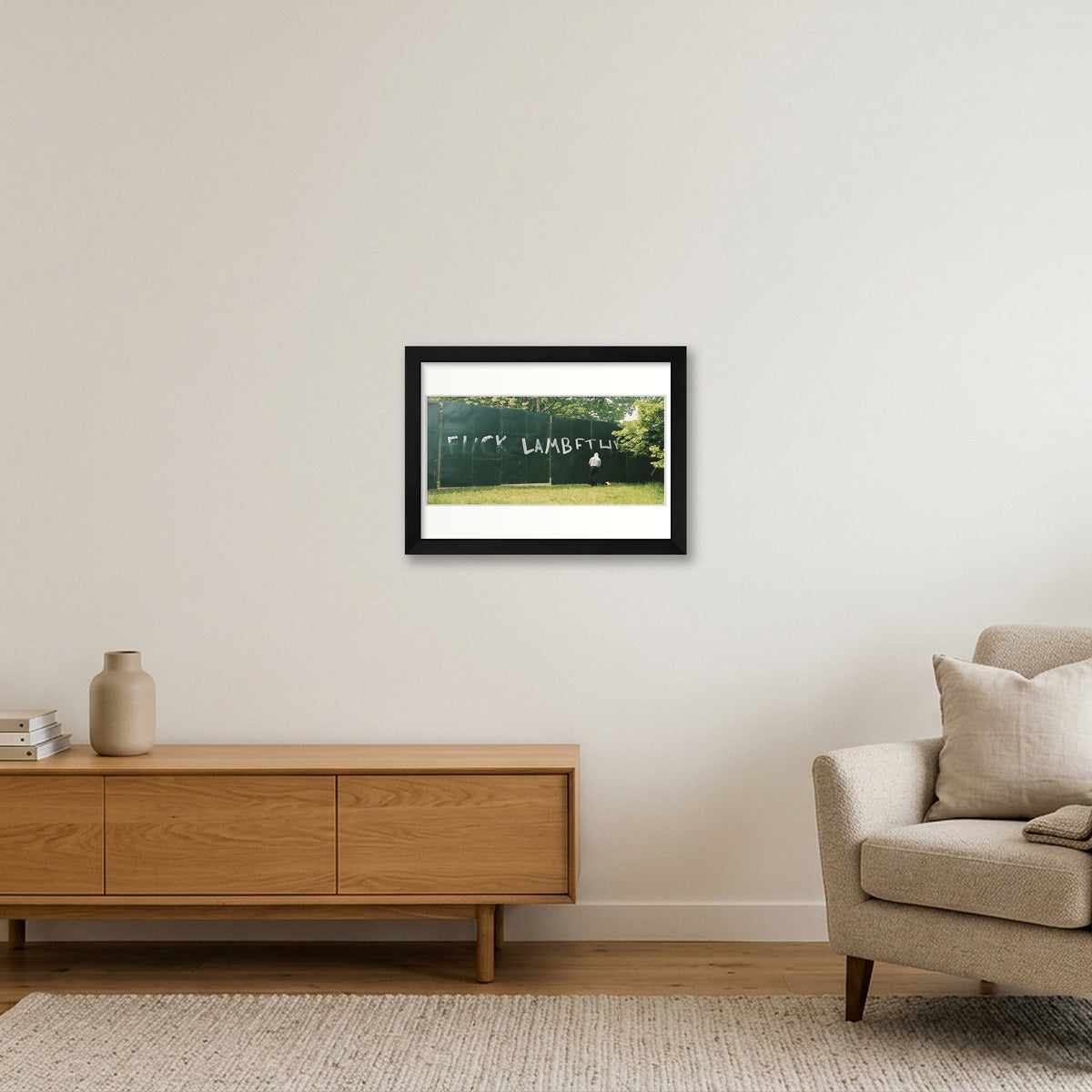 F*** Lambeth — A4 (30×21cm, 12×8") Black Frame