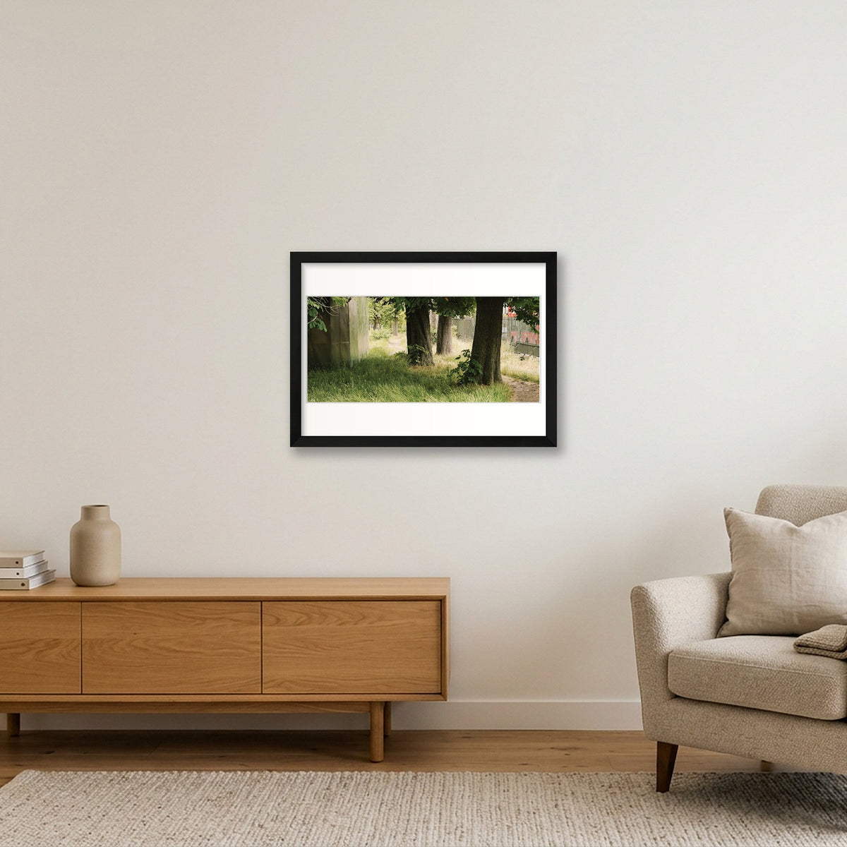 Between a Fence and a Fenced Place — A3 (42×30cm, 17×12") Black Frame