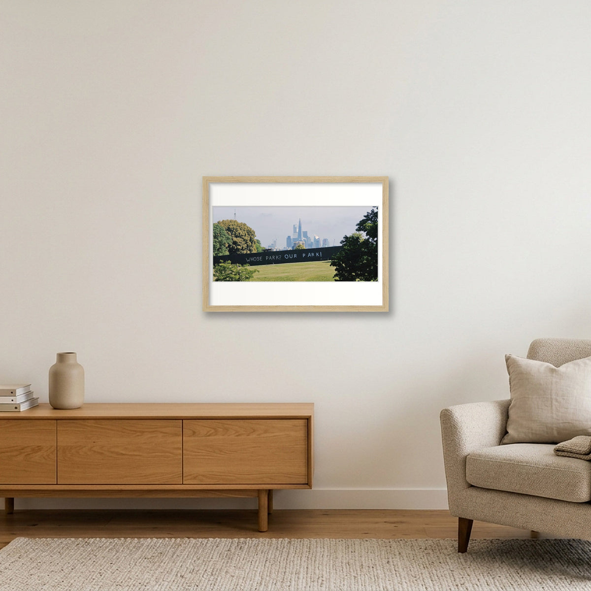 Whose Park? Our Park! — A3 (42×30cm, 17×12") Oak Frame