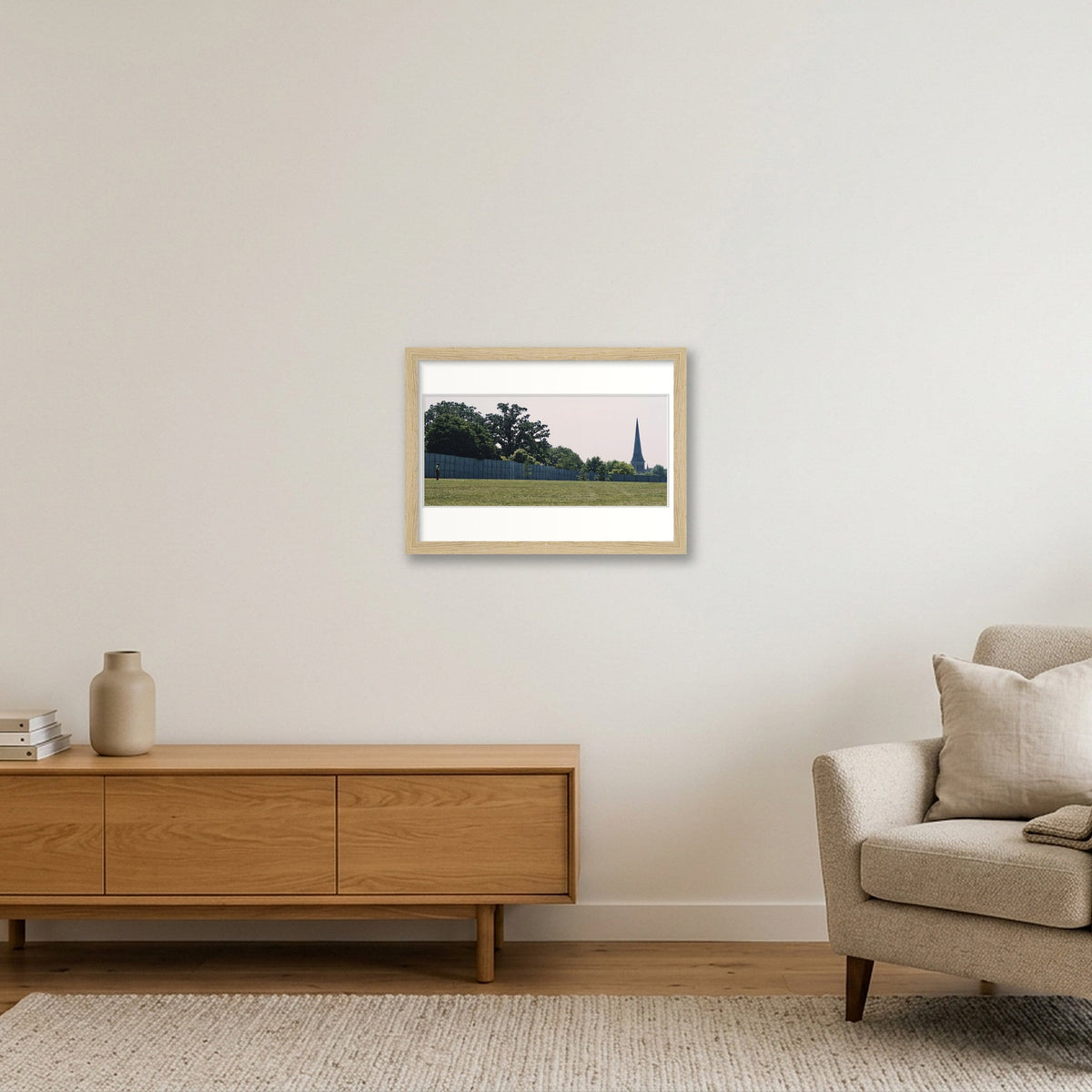 The Walled Off Park — A4 (30×21cm, 12×8") Oak Frame