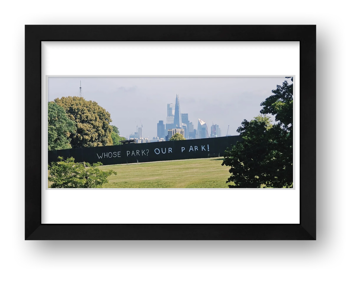 Whose Park? Our Park! — framed