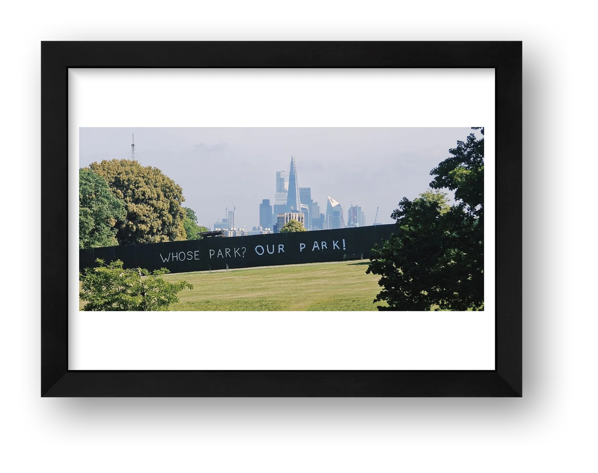 Whose Park? Our Park! — framed