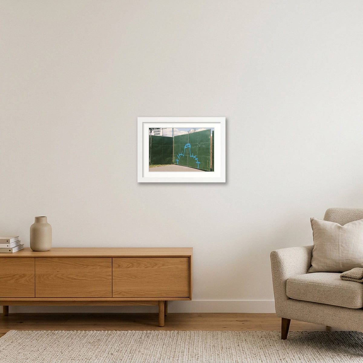 Accessible Entrance — A4 (30×21cm, 12×8") White Frame