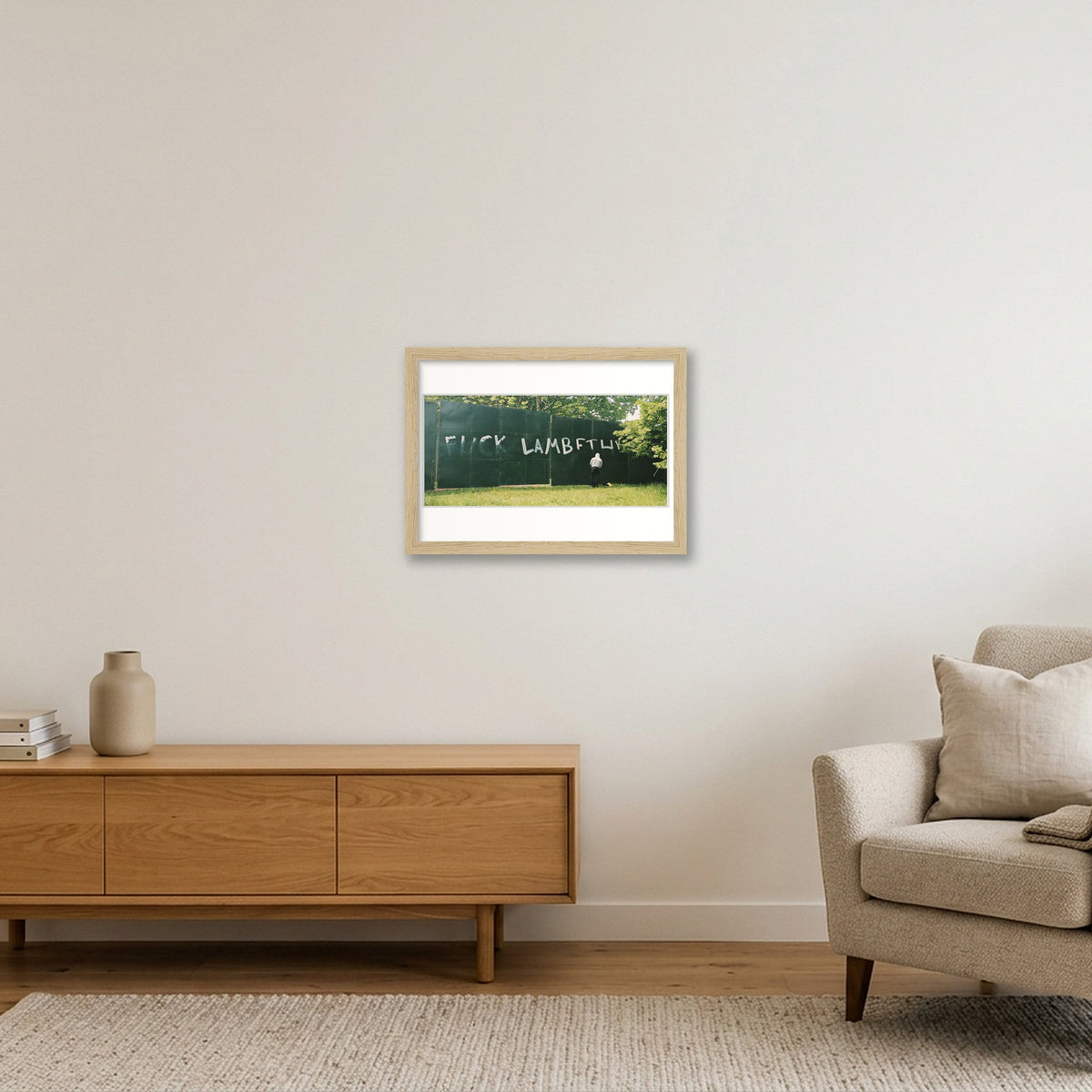 F*** Lambeth — A4 (30×21cm, 12×8") Oak Frame