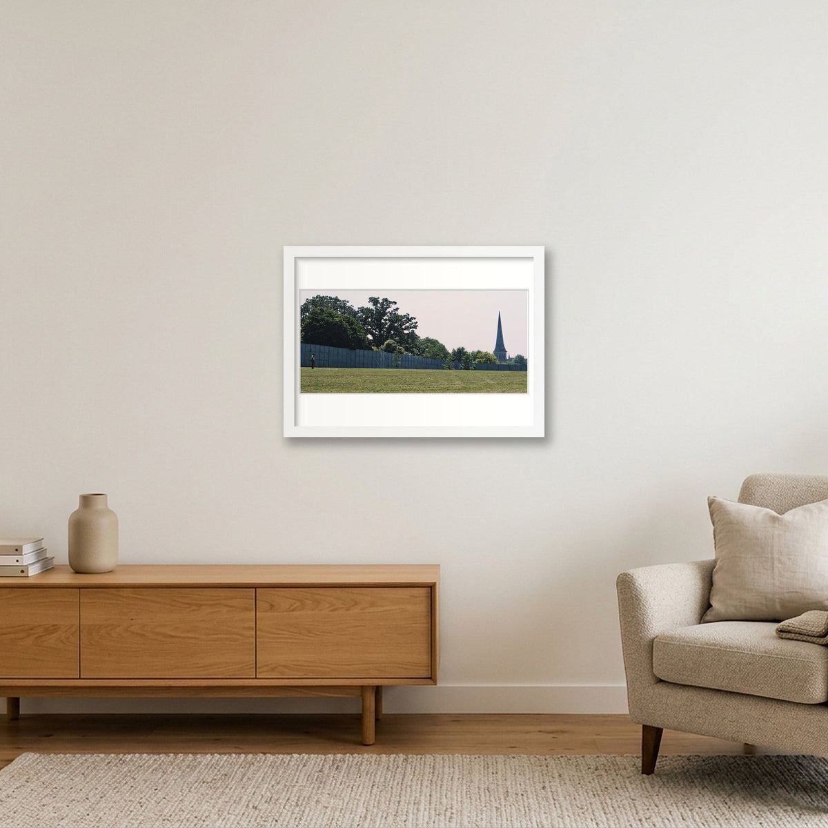 The Walled Off Park — A3 (42×30cm, 17×12") White Frame