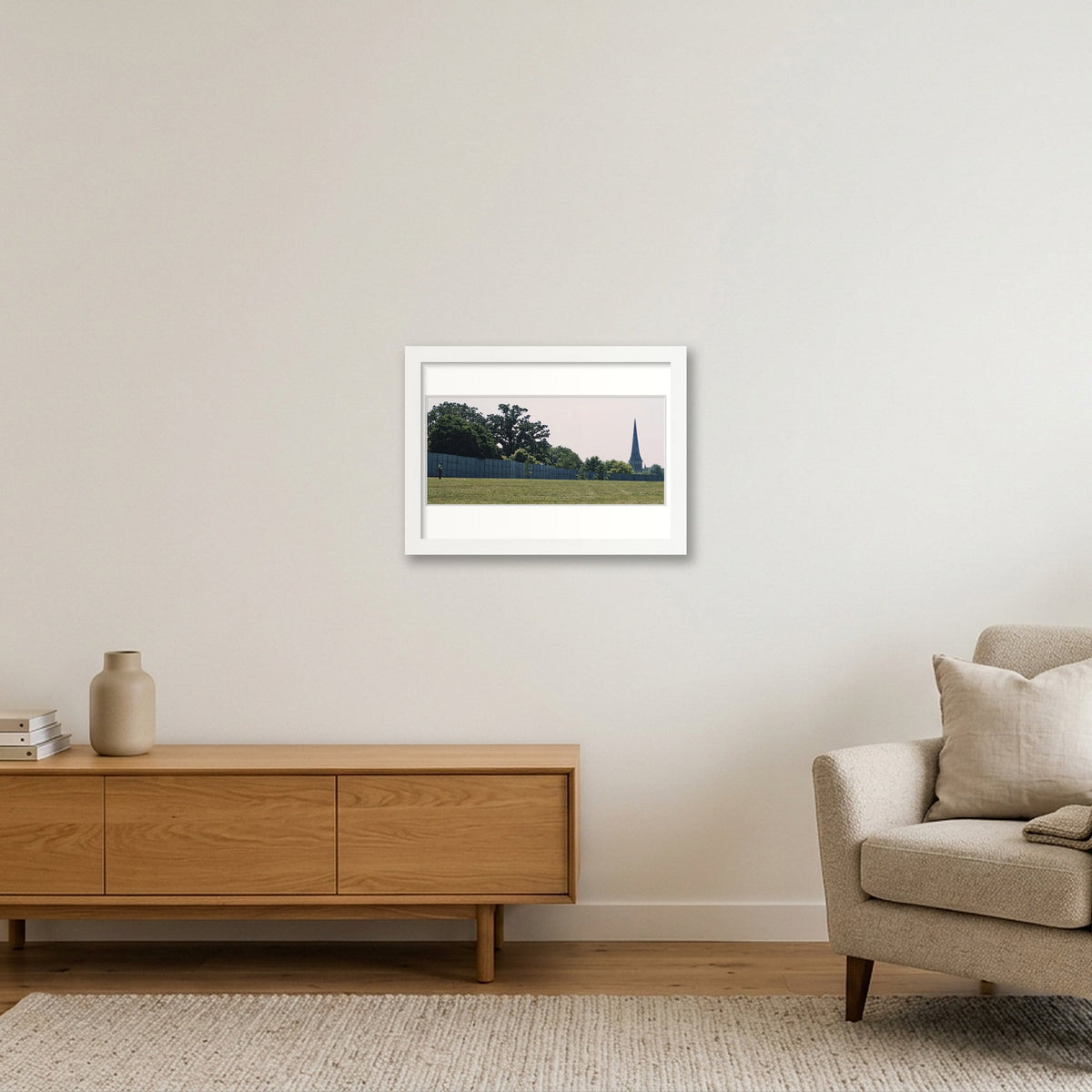 The Walled Off Park — A4 (30×21cm, 12×8") White Frame