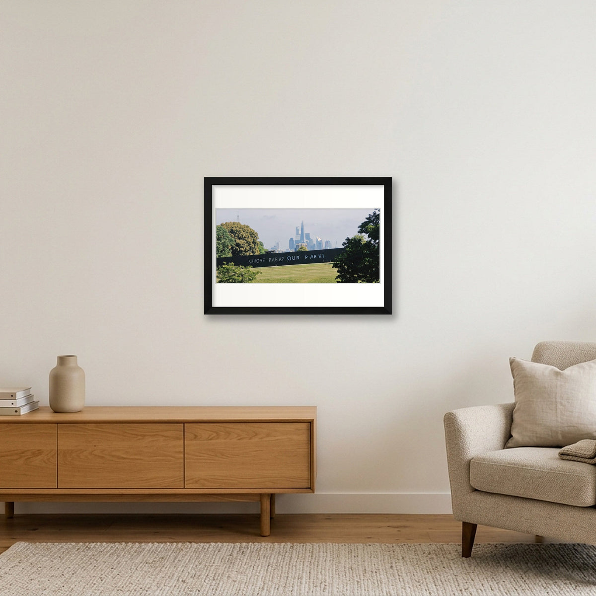 Whose Park? Our Park! — A3 (42×30cm, 17×12") Black Frame