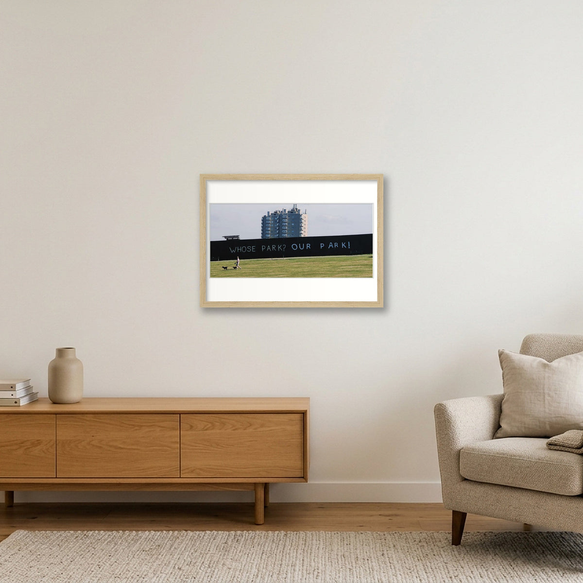 Whose Park? Our Park! Part II — A3 (42×30cm, 17×12") Oak Frame