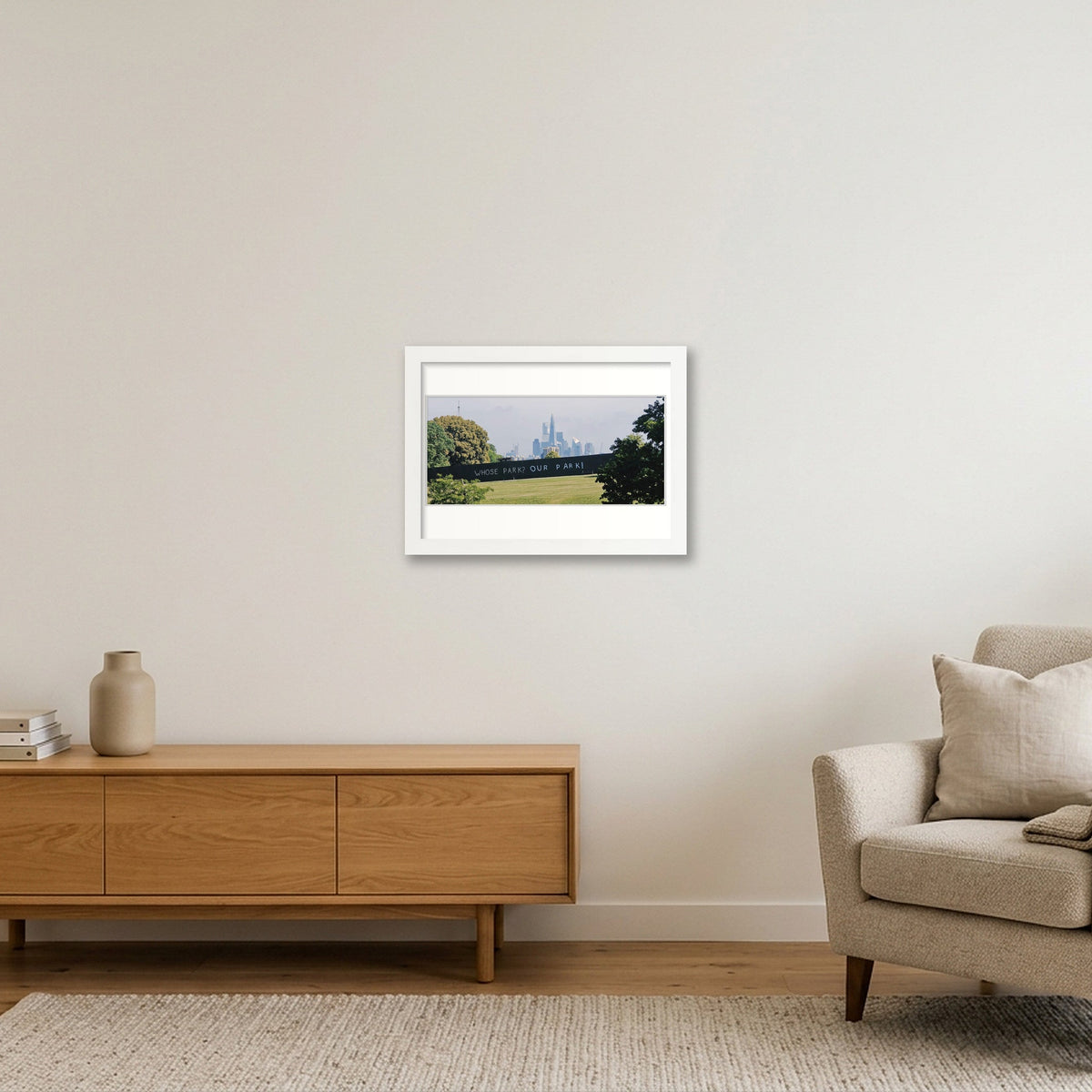 Whose Park? Our Park! — A4 (30×21cm, 12×8") White Frame
